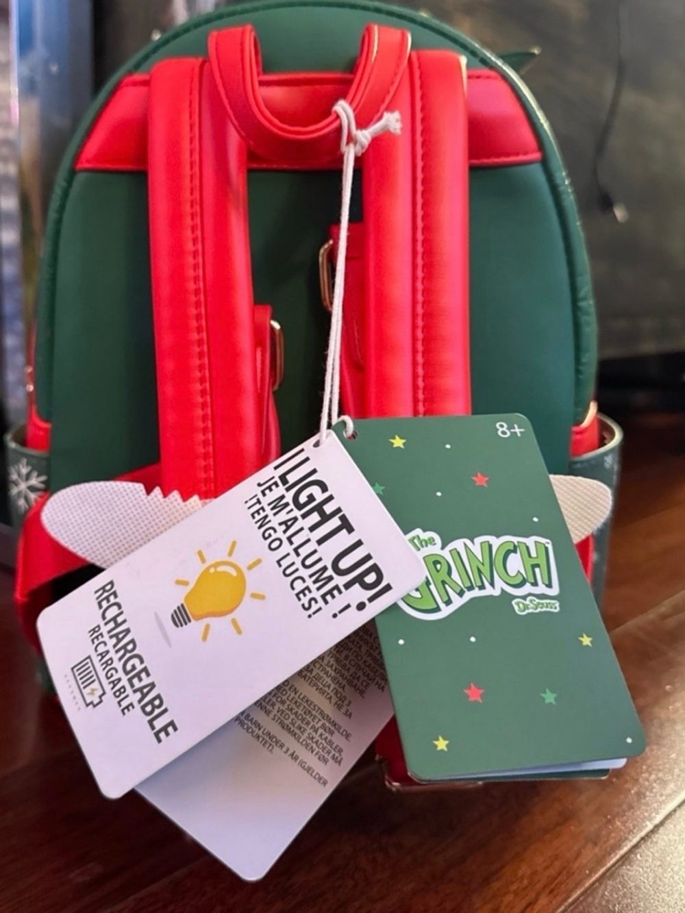 NWT Loungefly Dr. Seuss HowGrinch Stole Christmas! Tree Light-Up Mini Backpack. - Picture 4 of 6